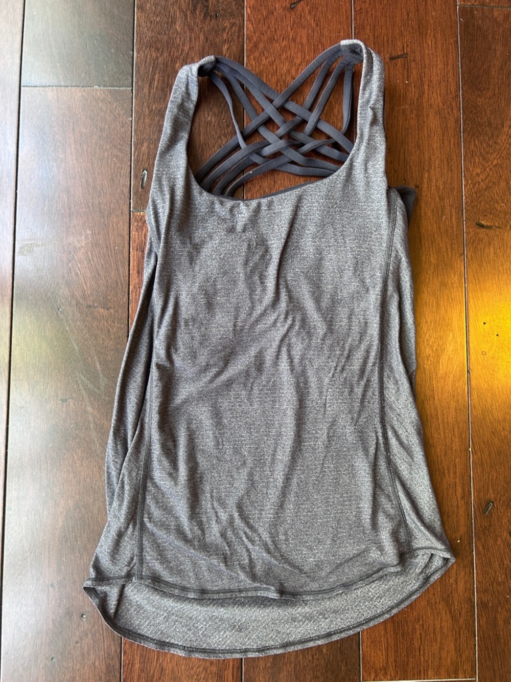 Women’s Strappy Back Tank Top - Charcoal Blue